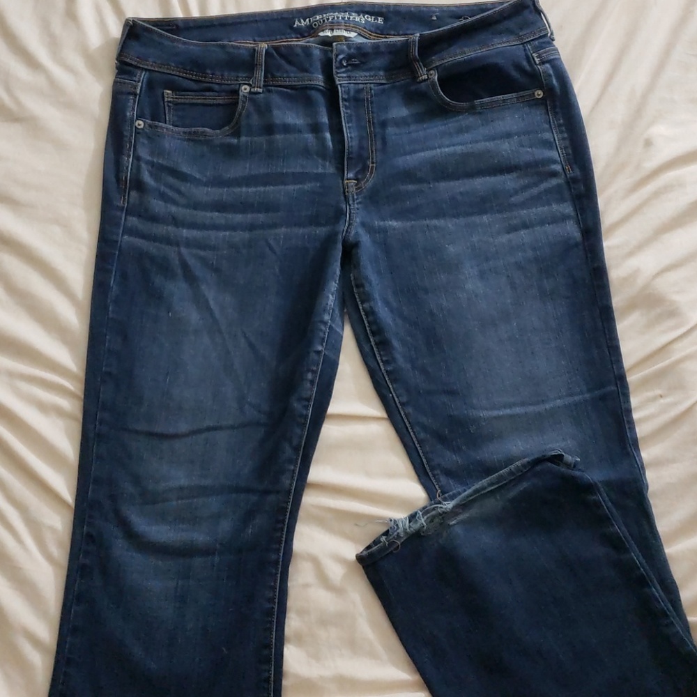 American Eagle super stretch kick boot jean, long